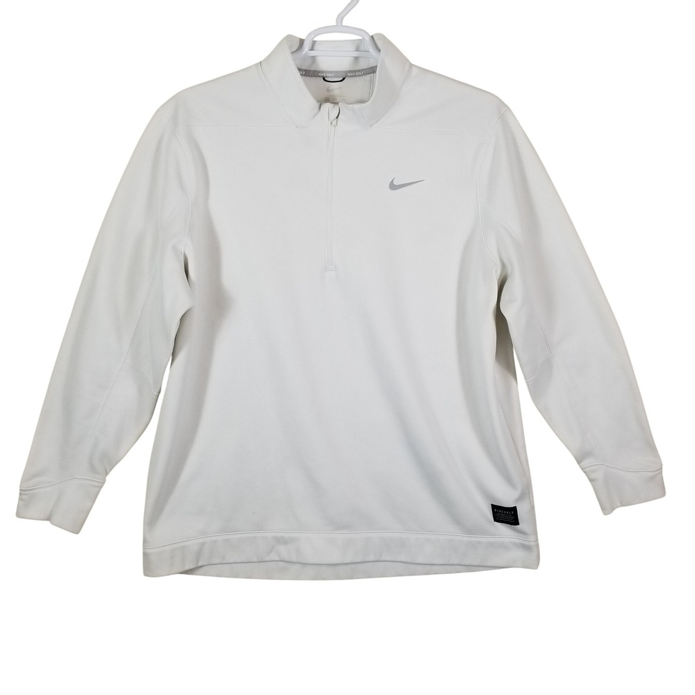 Nike Golf Mens XXL White Fleece Lined Pullover Sweatshirt‎  RN56323 Athletic Top